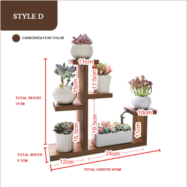 Multi-tiers Flower Plant Holder Stand Rack Wooden Plant Stand Balcony Garden Flower Plant stand Bonsai Display Shelf 