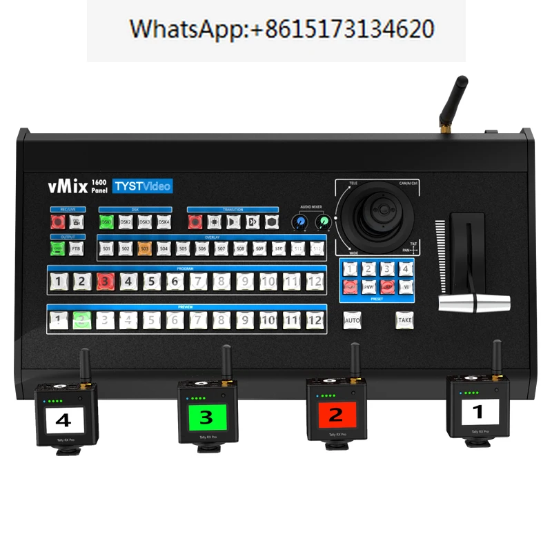 

1600 Hardware VMIX Video Switcher for live broadcast and live streaming with Wireless Tally Light