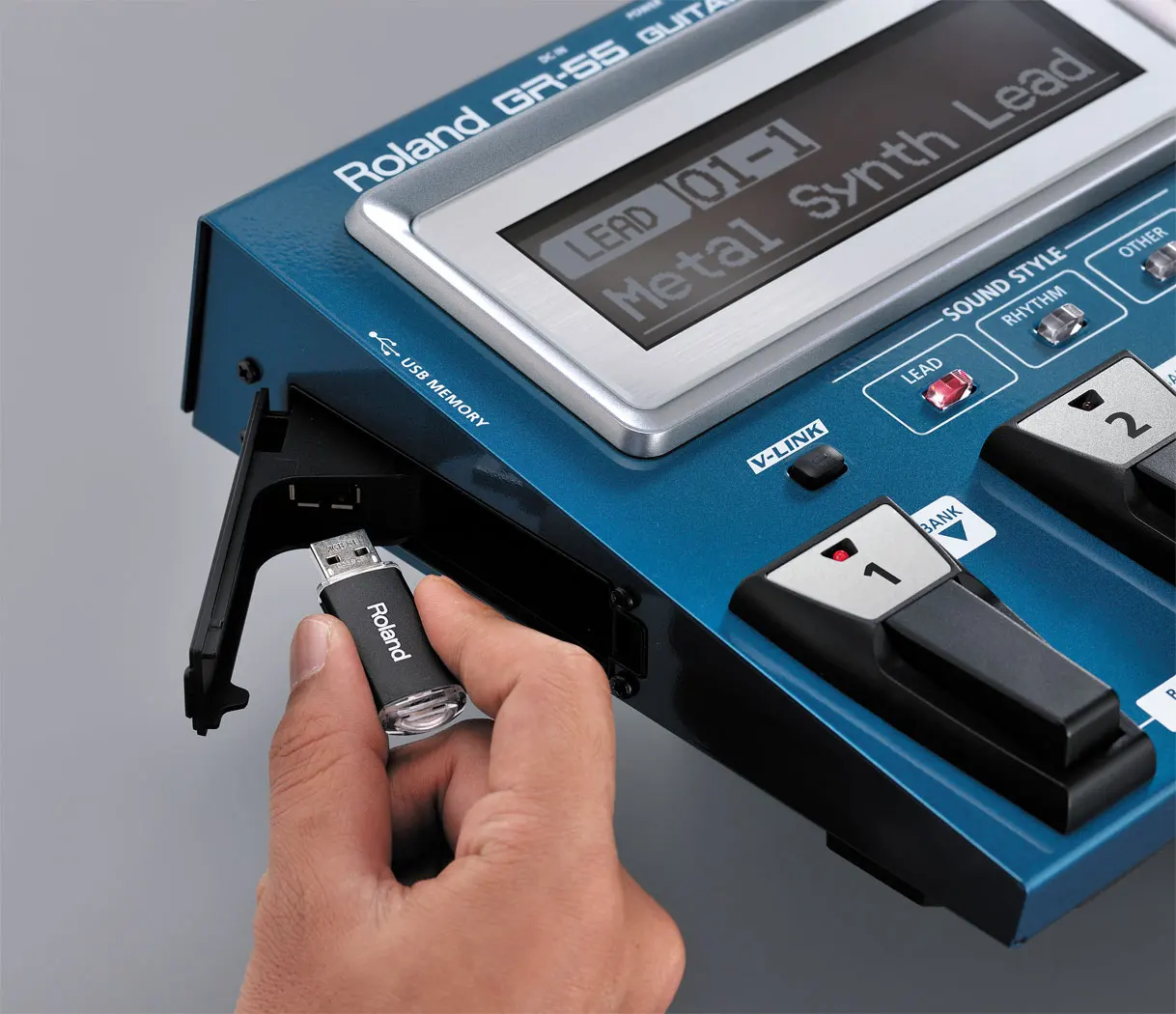 

Boss GR-55S-BK Line Selector Pedal, Line Selector and Input/Output Router Bundle with Picks, Polishing Cloth and String