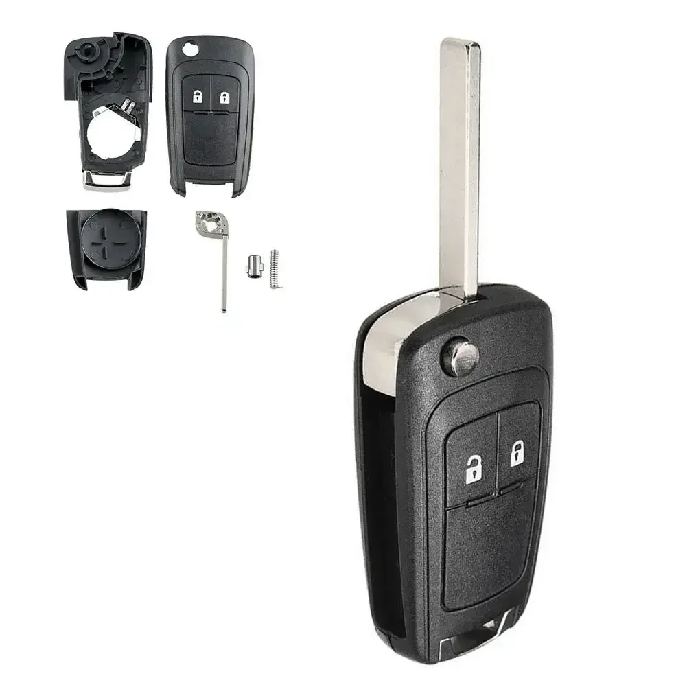 Replacement 2 Button Rubber Pad Key Shell For Chevrolet For Cruze 2010-2013 Orlando Flip Remote Car Key Fob Case Cover