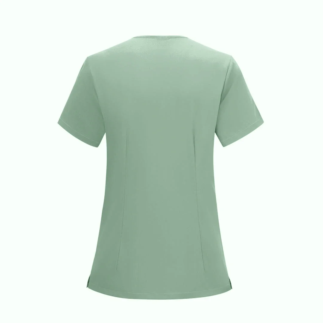 Pet Grooming Doctor Uniforms Non-sticky Hair Nurse Women V-neck Thin and Light Fabric Medical Clothes Summer Clinical Uniform nurse scrubs top nurse uniform dress nurse uniform suits