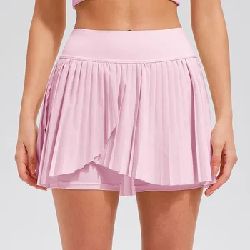 High Waist Tennis Skirt Women 2026 Summer Sports Pants Pleated Skirt Anti-exposure Quick-drying Running Fitness Yoga Short Skirt