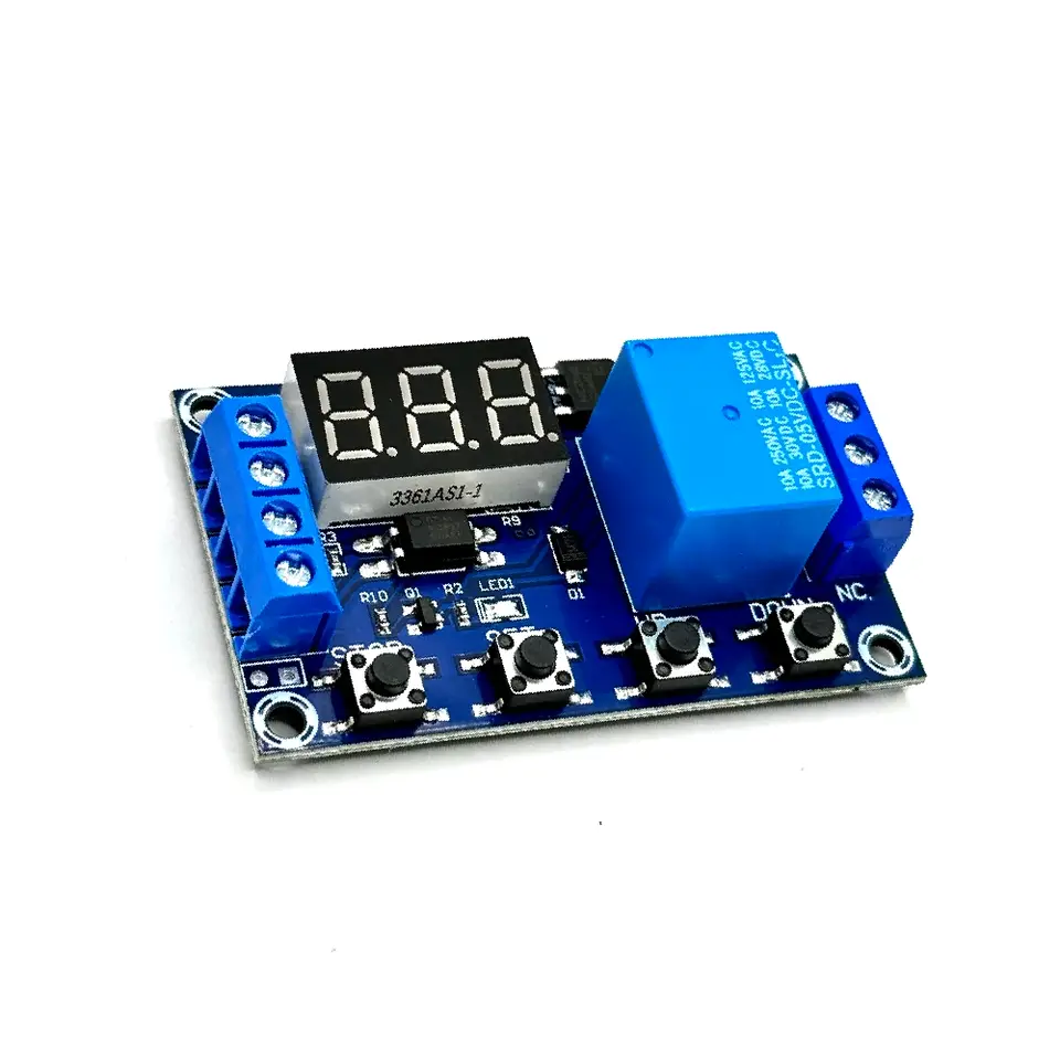 DC 6-30V Timer Relay Programmable Delay Relay Module Cycle Timer with LED Display 6V 9V 12V 24V Support Micro USB image 1