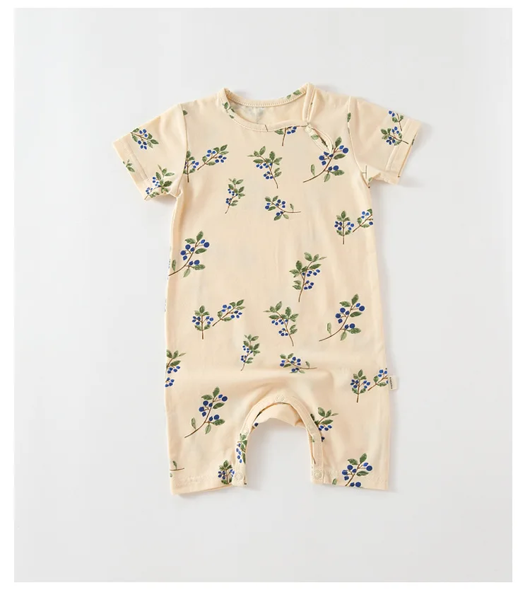 Baby Bodysuits expensive Yg Newborn Tight Jumpsuit Boys' Summer Clothes Girls' Cotton Foreign Style Printed Thin Baby Short Sleeve Jumpsuit Summer Style bulk baby bodysuits	