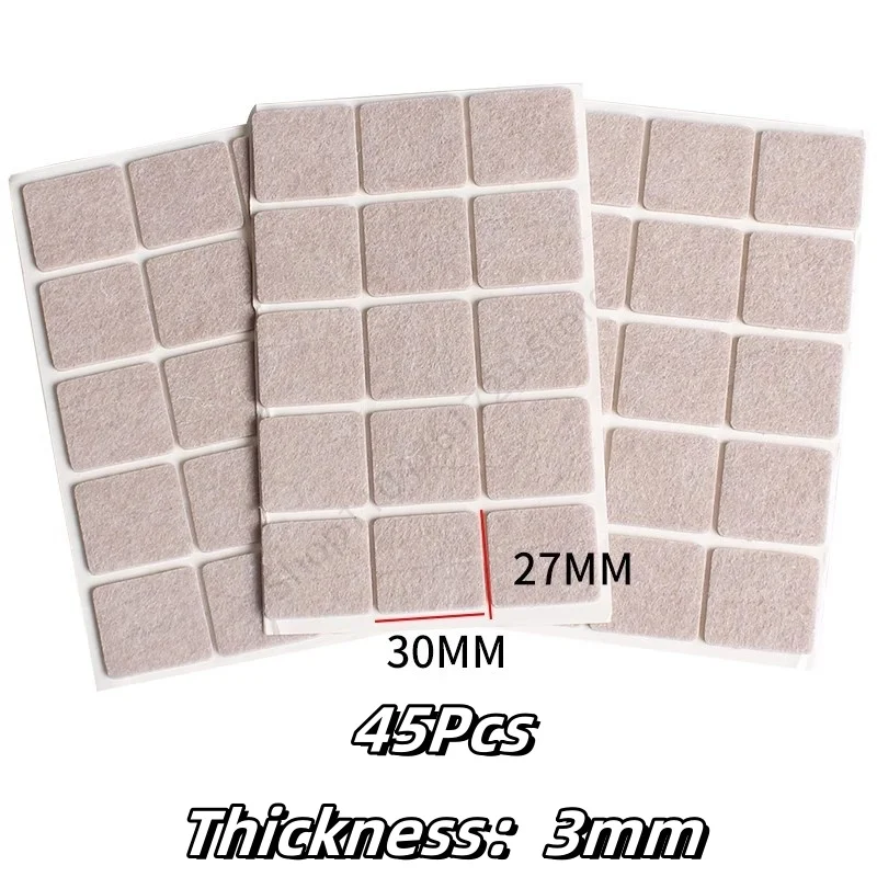 Felt Chair Leg Pads - Thick Non-slip Floor Scratch Protectors with Self-Adhesive Backing