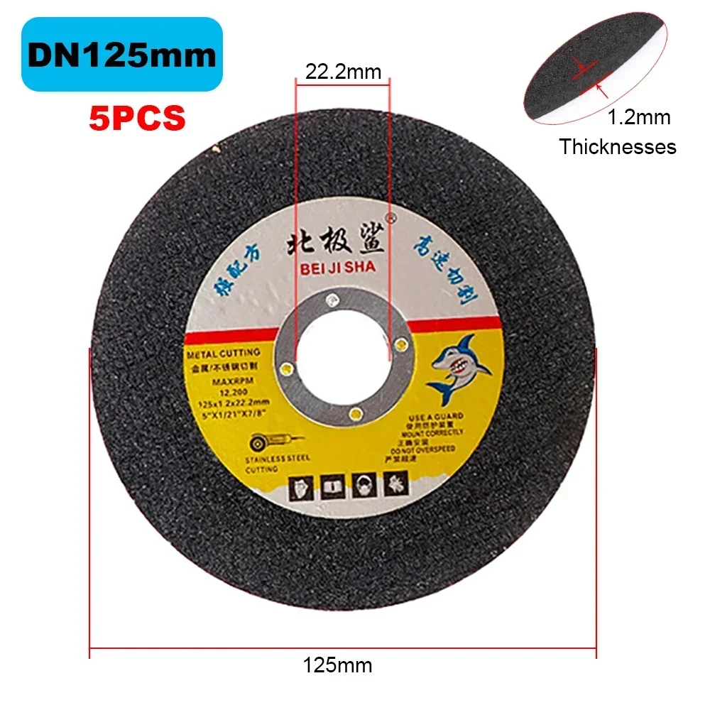 RDDSPON 107mm 125mm 5PCS Metal Grinding Cutting Disc for 100/125mm Angle Grinder Ultrathin Blade for Metal Iron Stainles Steel