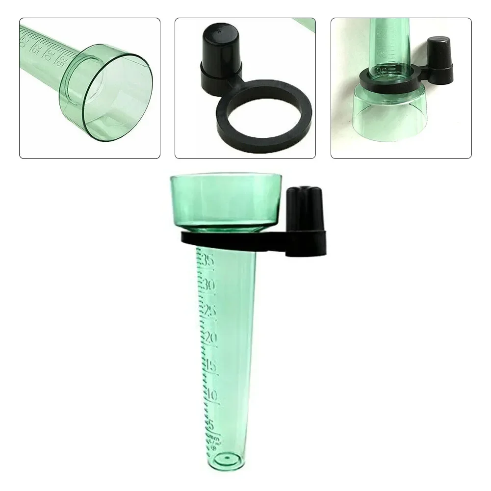 1pcs Rain Meter Rain Gauge Convenient Easy To Carry Garden Outdoor Meter Light Green Light Weight