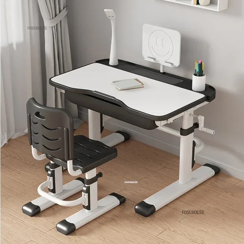 Children Tables Primary School Student Writing Desks Home Room Desks Simple Children's Table and Chair Lifting Table Set