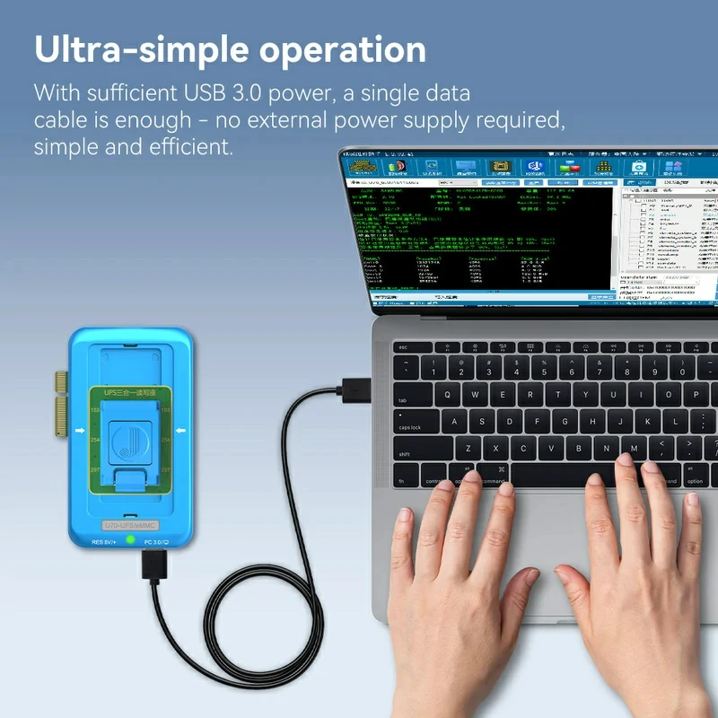 JC JCID U70 Gen2 UFS 프로그래머 낸드 플래시 안드로이드폰용 UFS/eMMC/ISP 읽기 속도 250MB/s 쓰기 속도 350MB/s 수리 도구 세트