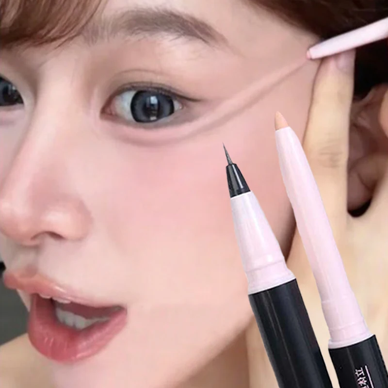 Double Head Eyeshadow Pencil Waterproof Lasting Natural Brightening Glitter Korean Makeup Cosmetic