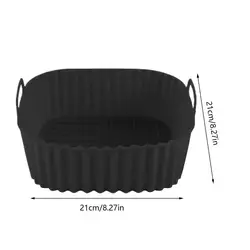 Premium Reusable Square Silicone Baking Liners (Black  1PC)