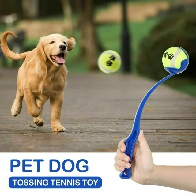 thumbnail image 2 of Manual Dog Ball Launcher – Long-Distance Thrower For Fetch, Hands-Free Pickup, Works With Tennis Balls (Green) 2 of 12