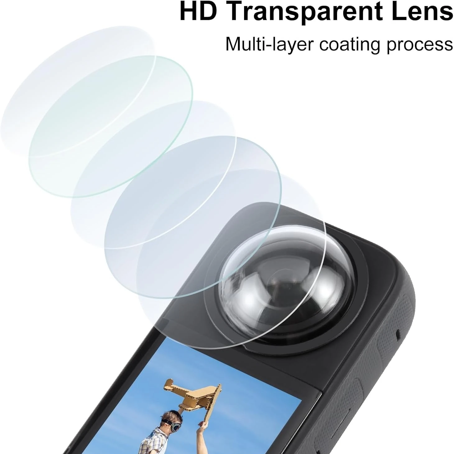 Insta360 X3 용 렌즈 가드 보호대 접착 스티커가있는 긁힘 방지 Premiun 보호 캡 액션 카메라 액세서리