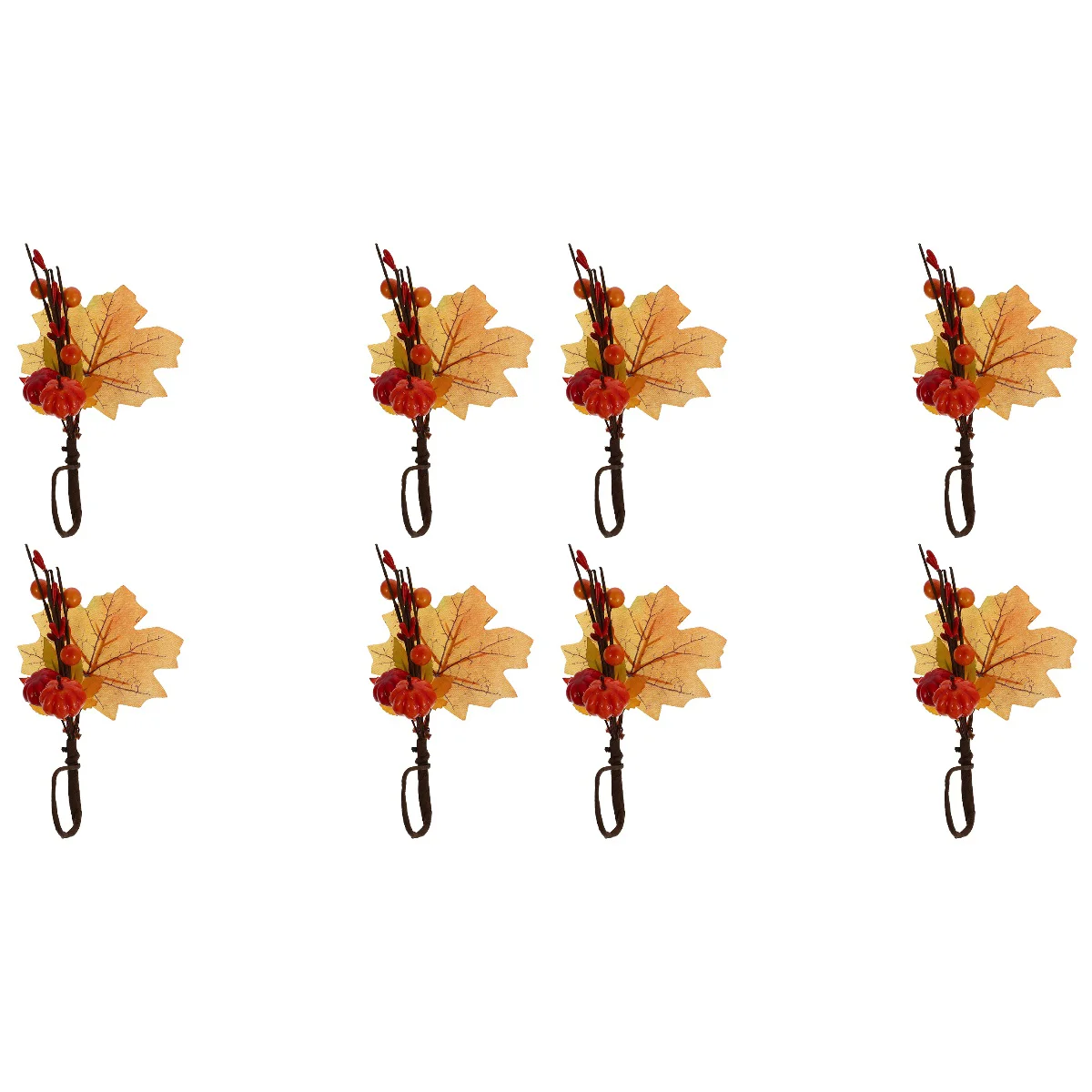 

2pcs Maple Leaf Napkin Rings Thanksgiving Ring Berry Wreath Pine Leaves Berry Napkin Ring for Dining Table Setting Wedding Xmas