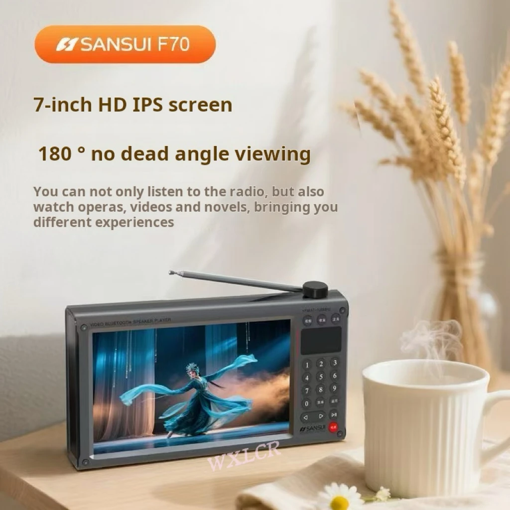 SanSui F70 7-inch IPS Screen Radio