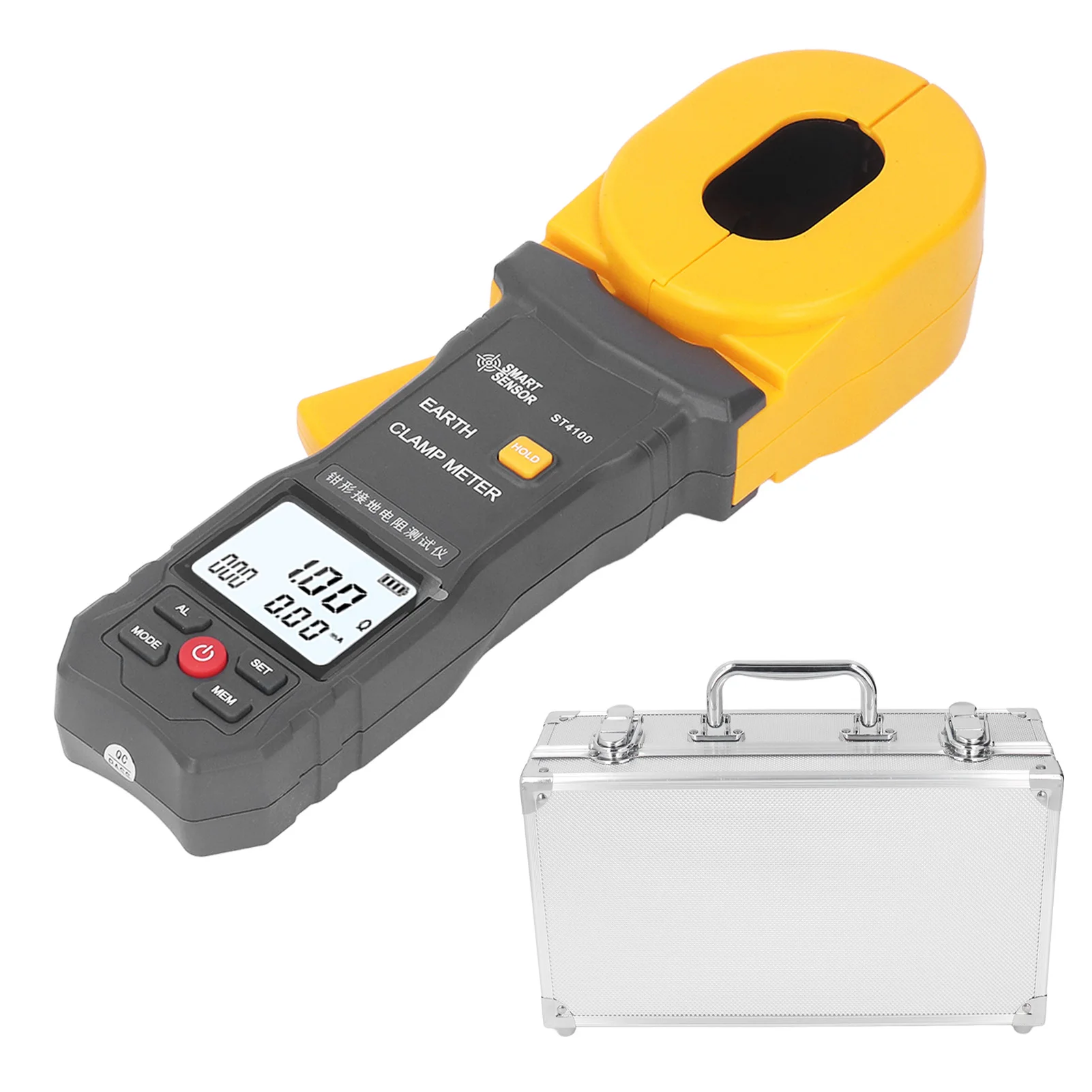LCD Digital Clamp Ground Resistance Meter Auto Power Off Clamp Earth Resistance Meter Tester for Weather Ground resistance tester