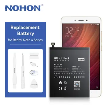 NOHON BN41 BN43 Battery Replacement for Xiaomi Redmi Note 4 Note 4X 4100mAh Battery Replacement for Redmi Note4 Note4X Bateria