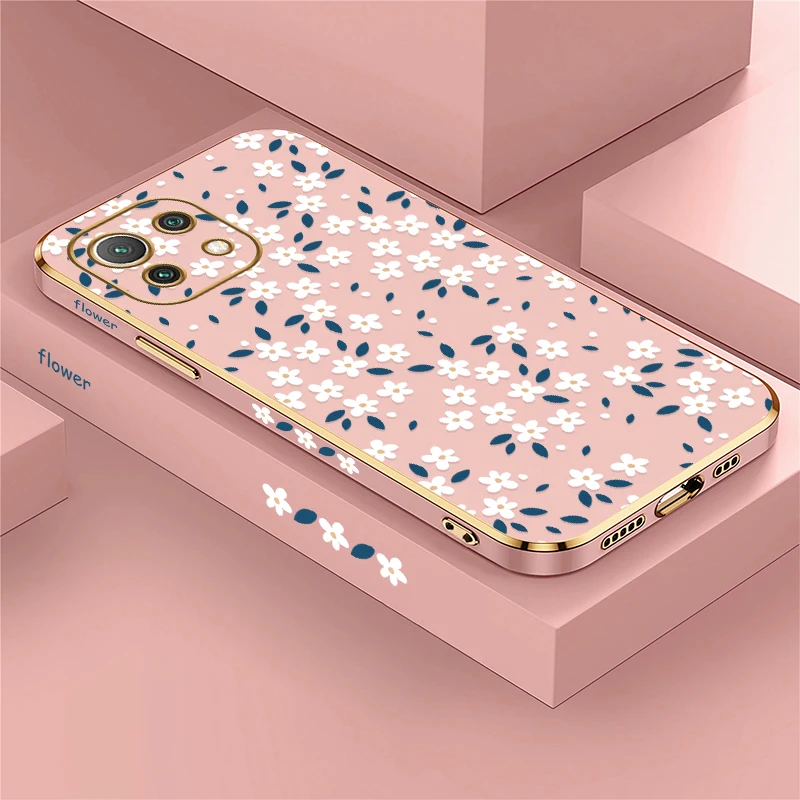Floral Shockproof Soft Phone Case with Printed Design