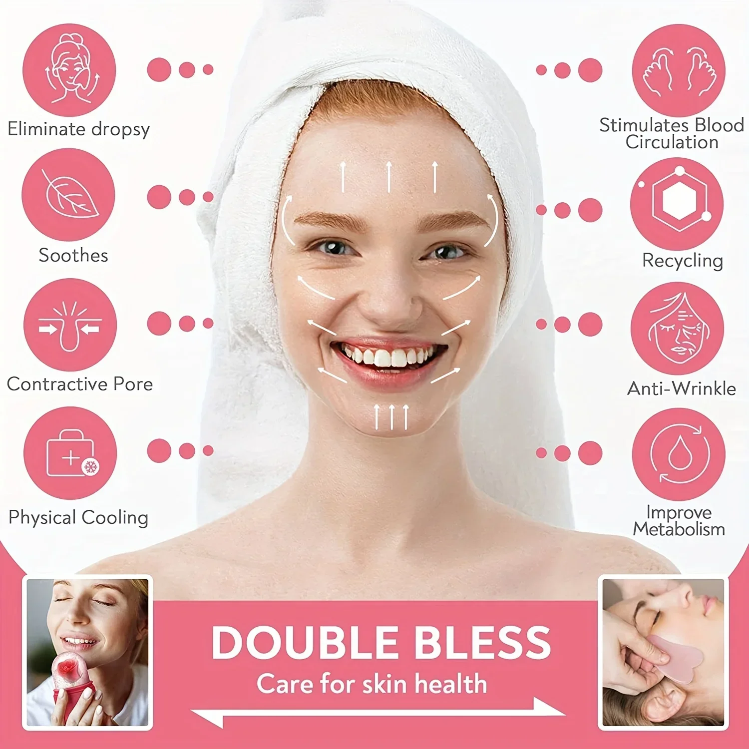 Silicone Ice Facial Roller Beauty Lifting Contouring Tools Skin Care Ice Cube Trays Globe Balls Face Massager Skin Care Tool