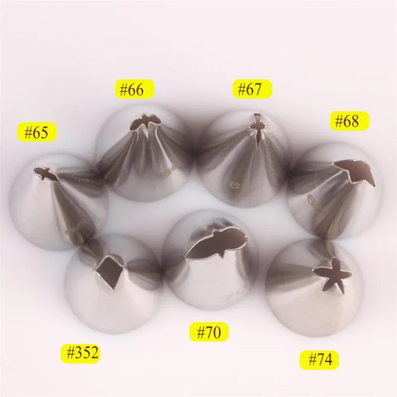 Leaves Cream Metal Tips Stainless Steel Icing Piping Nozzles 7Pcs/set Cake Cream Decorating Cupcake Pastry Tools cake decorating tip set,cake icing nozzles,baking nozzle set,cake decorating nozzle set