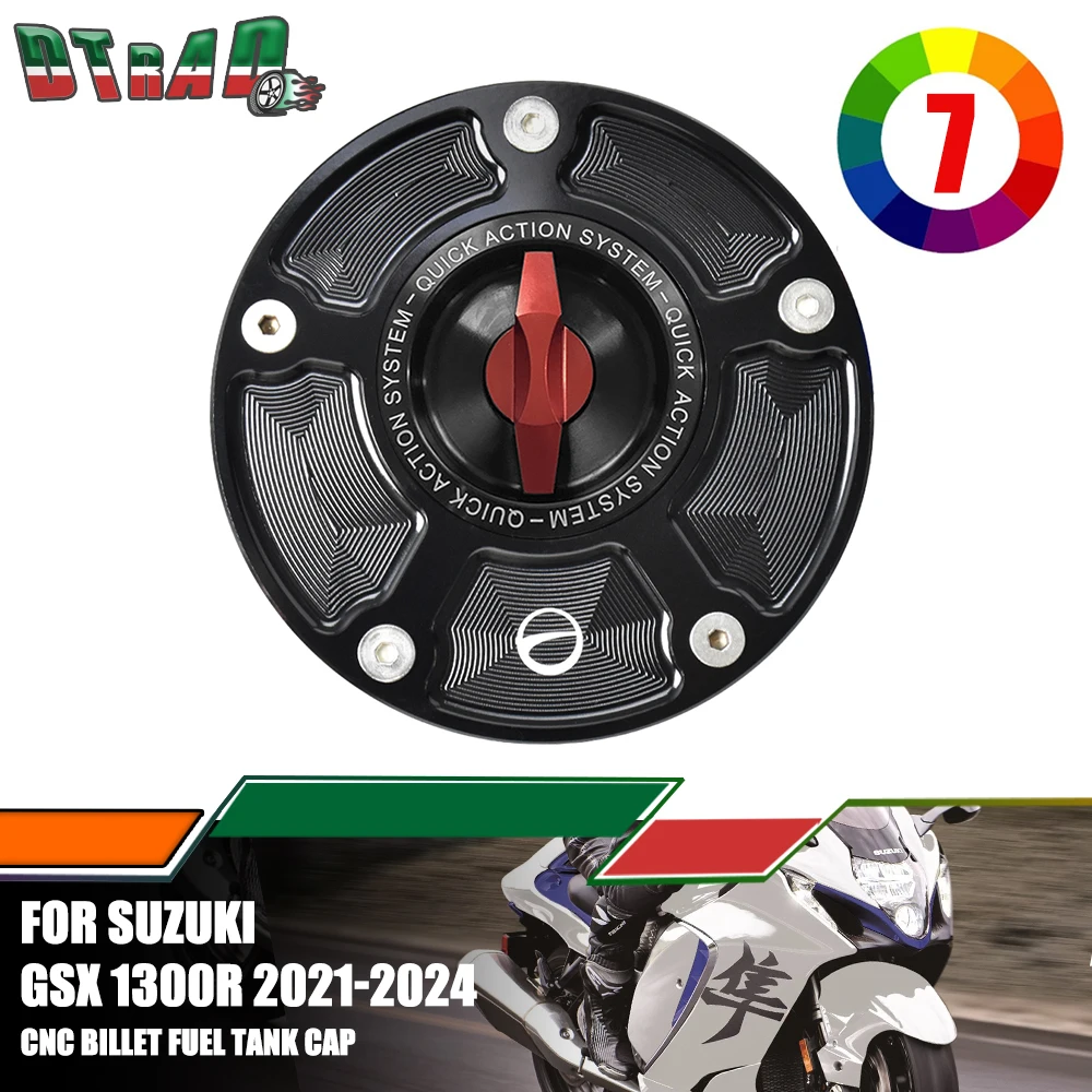 For SUZUKI GSX1300R HAYABUSA Motorcycle Accessories CNC Billet Fuel Tank Cap Keyless Gas Oil Airbox Cover