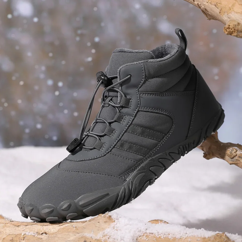 2023 Winter Booties Men Snow BareFoot Casual Shoes Outdoor Work Shoes Ladies Warm Fur Men Ankle Shoes Male Snow Boots Big Size 3