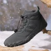 2023 Winter Booties Men Snow BareFoot Casual Shoes Outdoor Work Shoes Ladies Warm Fur Men Ankle Shoes Male Snow Boots Big Size 3