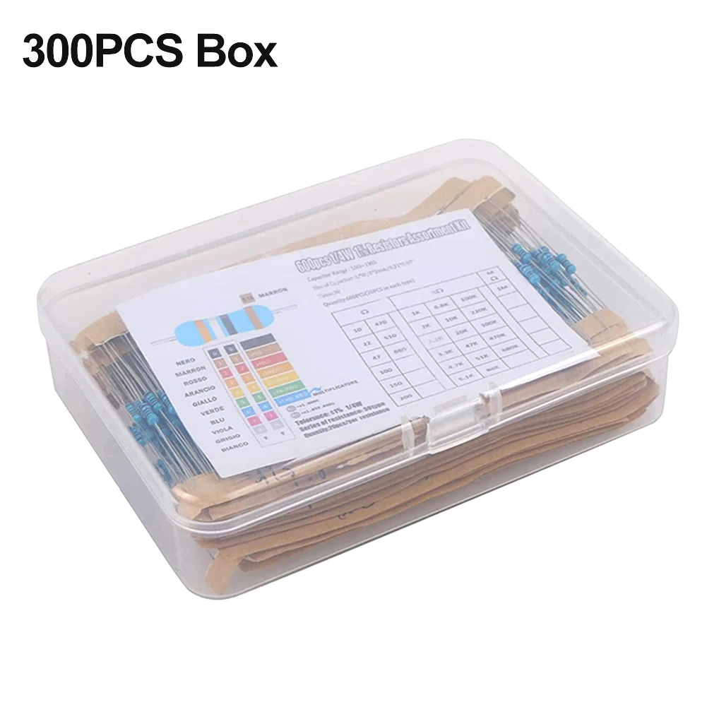 Metal Film Resistor Pack Assorted Kit 1% 1/4W
