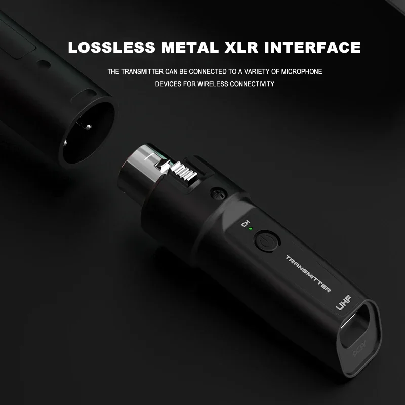 VIKEFON New Wireless Microphone System UHF Wireless XLR Transmitter and Receiver for Dynamic Microphones Audio Mixers PA Systems