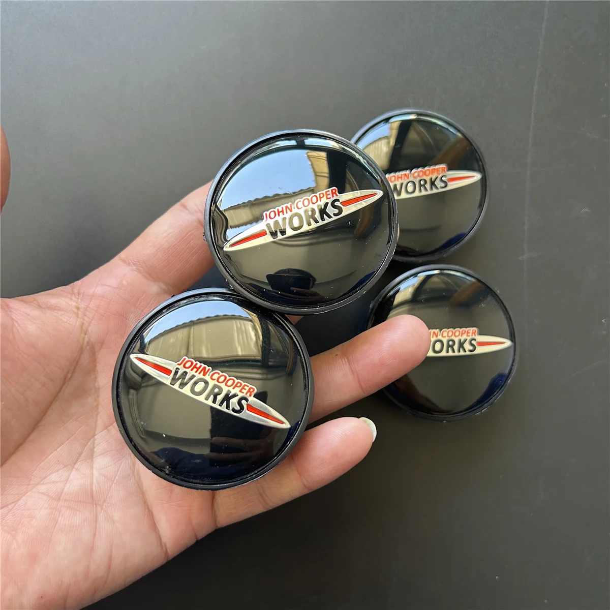 Car Wheel Hub Cover Cap Sticker Rim Decal Tire Center Emblem 4 For MINI Cooper s JCW R55 R60 R61 F54 F55 F56 F57 F60 Accessories wheel hub covers wheel hub caps