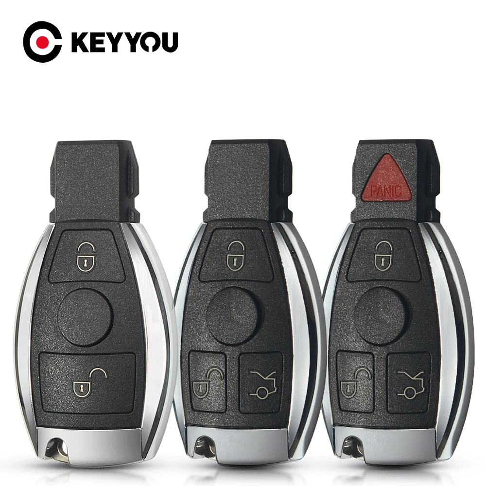 KEYYOU สําหรับ Mercedes Benz ปี 2000 + รองรับ NEC และ BGA 2/3/4 ปุ่ม Keyless Entry รีโมทกุญแจรถ