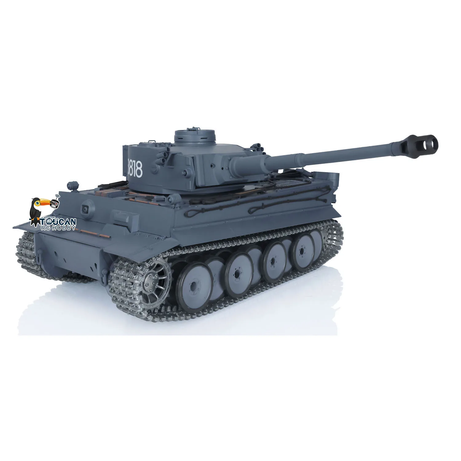 업그레이드된 1/16 헝롱 TK7.0 독일 타이거 I RTR 탱크 3818 메탈 버전 무선 조종 모델 선물 RC 장난감 TH17239