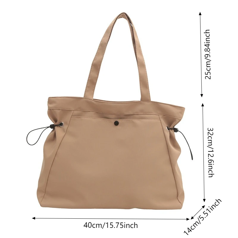 Large Capaci Women's oulder Bag 2026 New Sle Simple Faionable Drawstring Handbag Tote Bag Trendy Versatile Casual Shoulder Bag