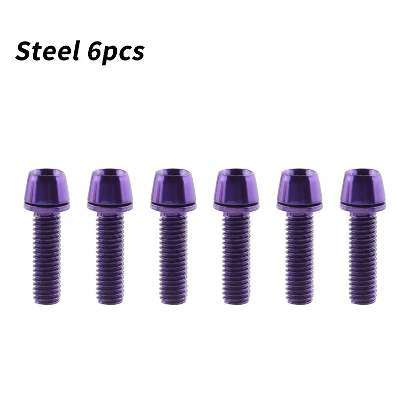 Premium 6-Piece Bicycle Handlebar Stem Screws with Washers