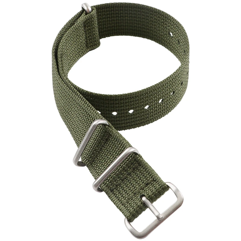 Durable Waterproof Breathable Nylon Canvas Woven Watchbands - 18, 20, 22mm Sizes