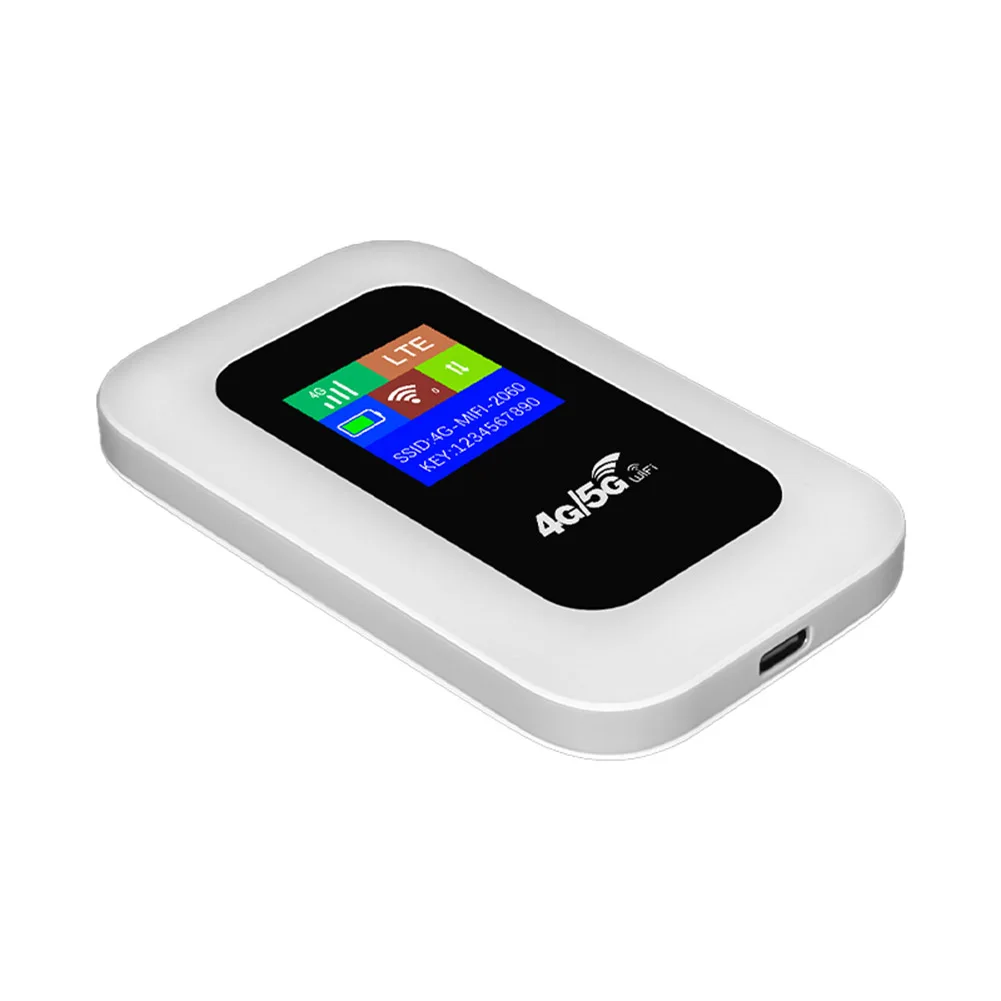4G Pocket WiFi Router Portable Mobile Hotspot 150Mbps 4G LTE Wireless Router 2100mAh MiFi Modem SIM Card Slot Wide Coverage