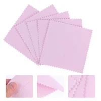 100 Pcs Glasses Cleaning Cloth Silver Wiping Supply Pink Phone Screen Microfiber for 1