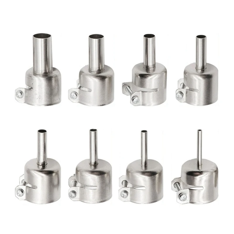 

Heat Guns Nozzles,8pcs/Set 3/4/5/6/7/8/10/12mm Stainless Steel Mouth Tips
