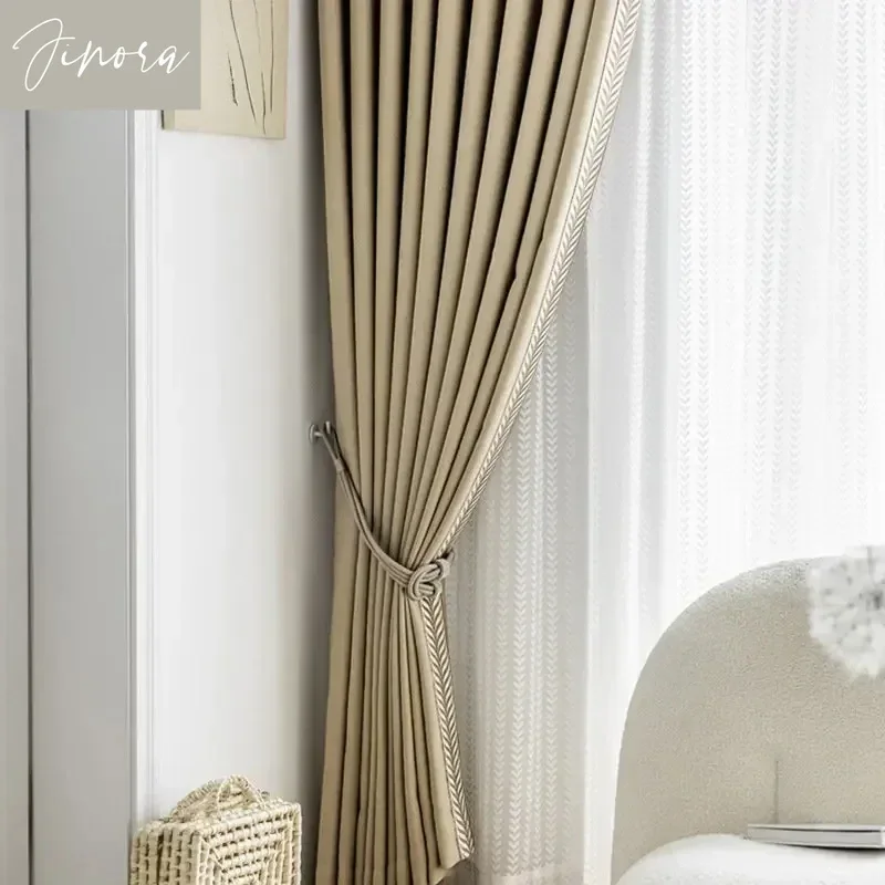 Blackout curtains Window curtains Decor curtains Lace curtains Jacquard Luxury Curtains for Living Dining Room Bedroom American Modern Blackout Lace Window Curtain Tulle Custom