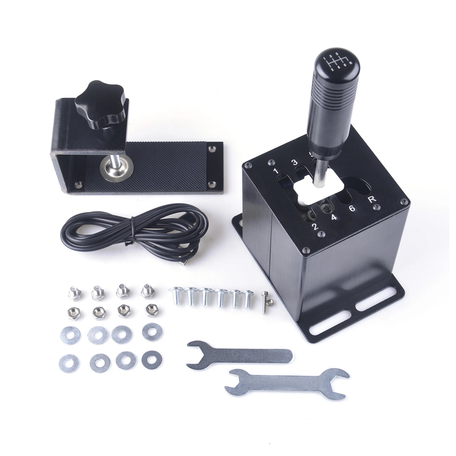 PC USB H Gear Shifter For Logitech G27 G29 G25 G920 Thrustmaster T300RS/GT Shift Knob ETS2 Simracing Straight With Bracket