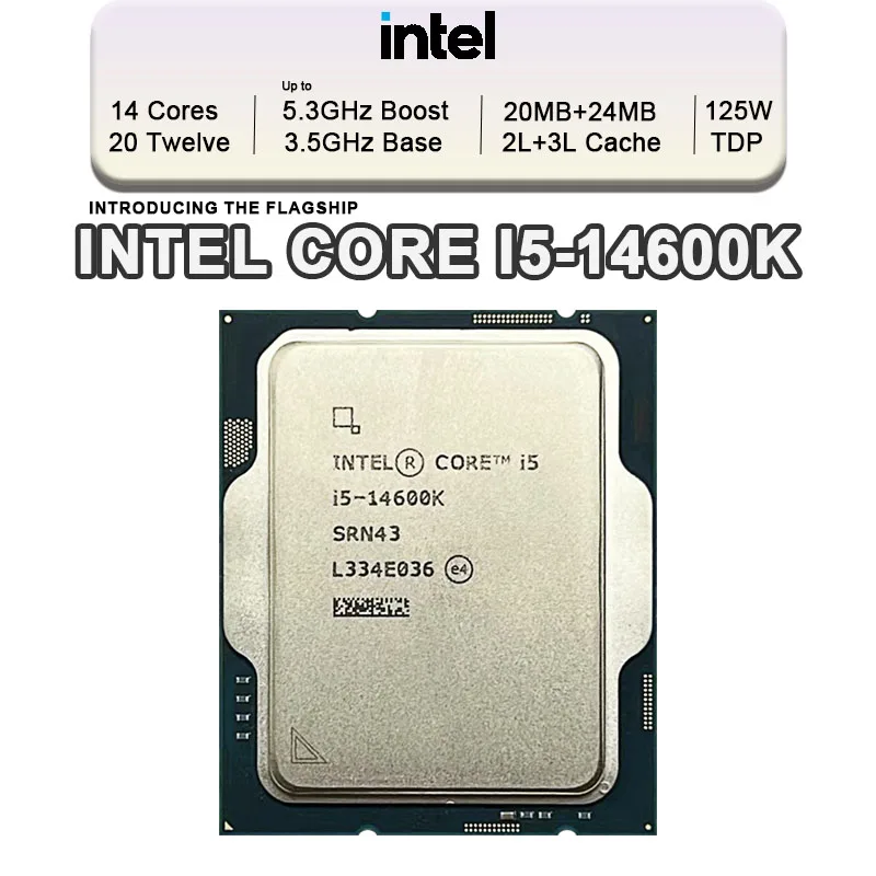 인텔 코어 i5-14600K i5 14600K 14 코어 20 스레드 CPU L3 24M 125W