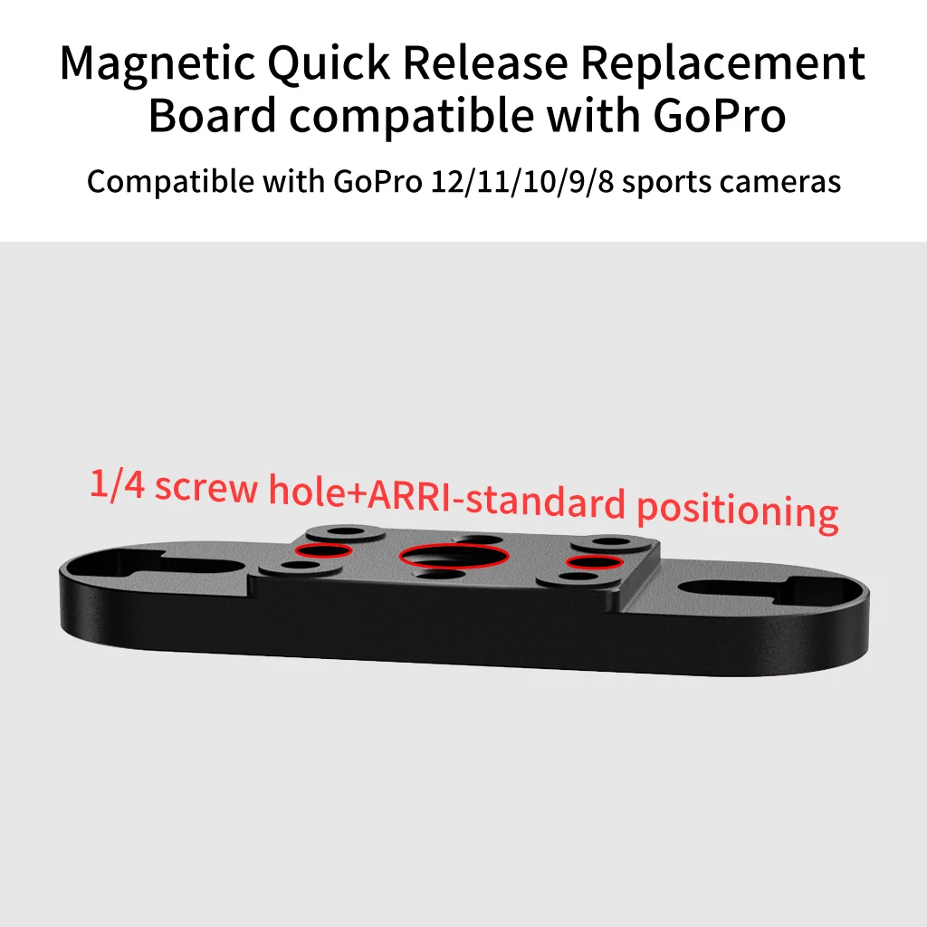 Sportkamera-Schnellverschlusshalterung, 1/4 Zoll magnetische Adapterhalterung, Basis aus Aluminiumlegierung für Gopro 13-Zubehör – Detail 27