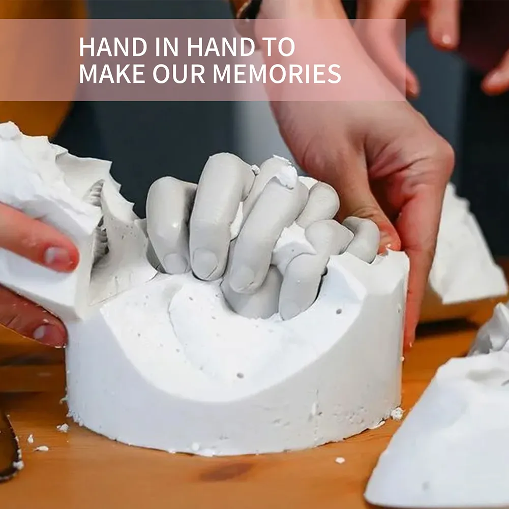 50g Hands Casting Kit Diy Plaster Statue Molding Hand Holding