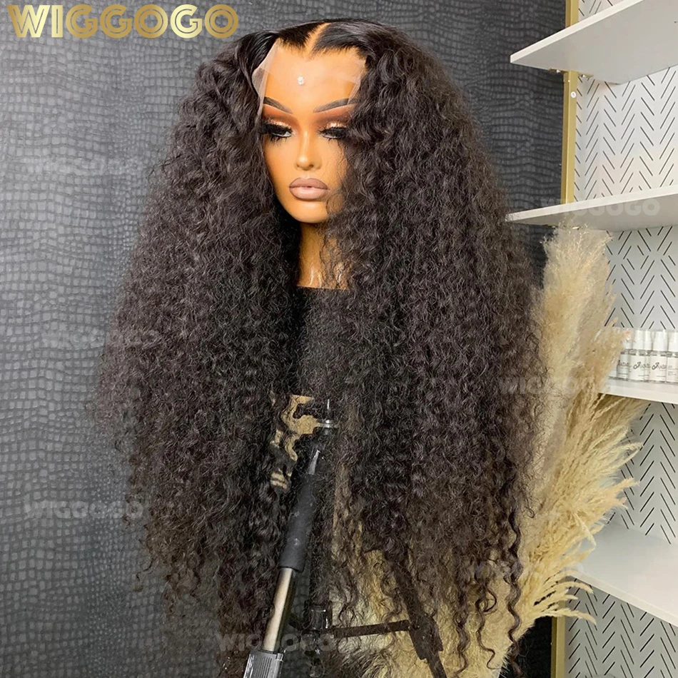 Wiggogo 250 Density 30 40 Inch Deep Wave 13X6 Hd Lace Fontal Wig 13X4 Curly Human Hair Water Wave Lace Front Wigs For Women curly human hair wig