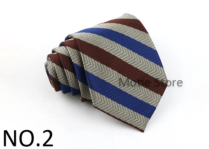 Herren anmutig Polyester Krawatte braun gestreifte Krawatte für Hochzeits feier täglich tragen Hemd Anzug Krawatte Accessoires Dekoration Geschenk – Detail 3