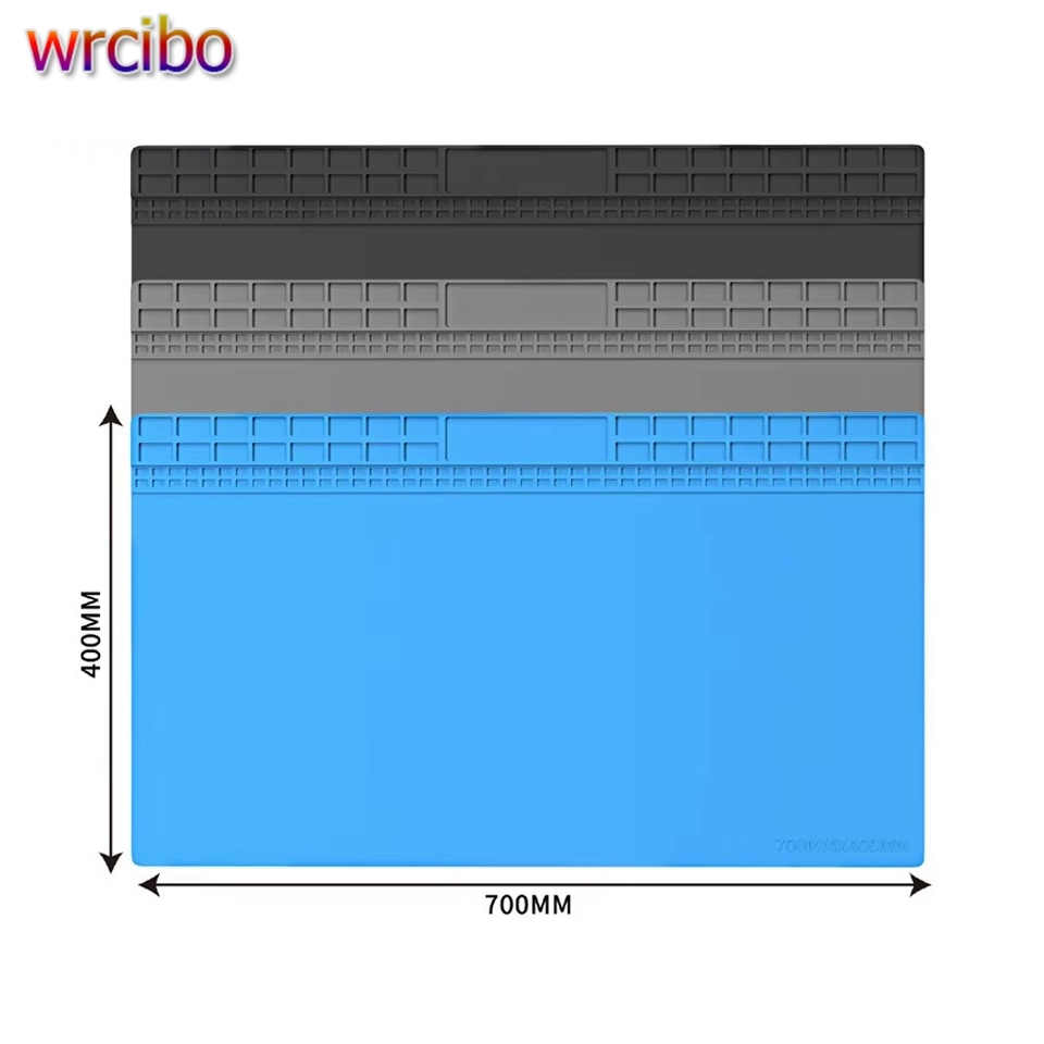 Wrcibo 700*400mm Extra Large Silicon Insulation Pad Heat-Resistant Work Mat For Electronic Phone Laptop Repair Soldering Mat