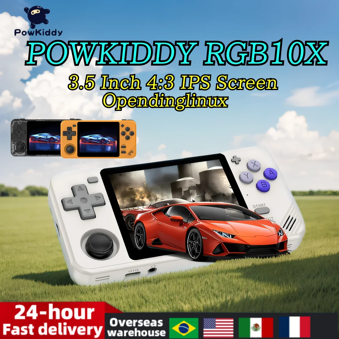 POWKIDDY RGB10X Retro Handheld Game Console 3.5 Inch 4:3 IPS Screen Portable Video Game Players Opendinglinux RK3326 Gift 1
