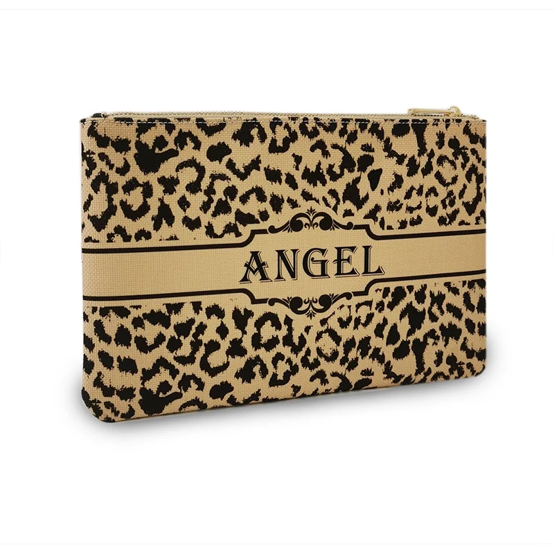 Fashion Flower Handbags Design Personality Letter Customizable Women's Clutch Portable wallet Linen purse Vacation Phone Bag