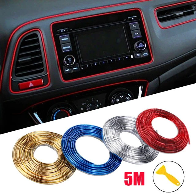 Car Moulding Decoration Flexible Strips1/3/5M Interior Auto Mouldings Car  Cover Trim Dashboard Door Edgein