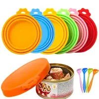 Silicone Canned Lid Reusable Pet Food Can Cover Silicone Dogs Cats Storage Tin Cover Lid Seal Cover Health Pet Daily Supplies 1